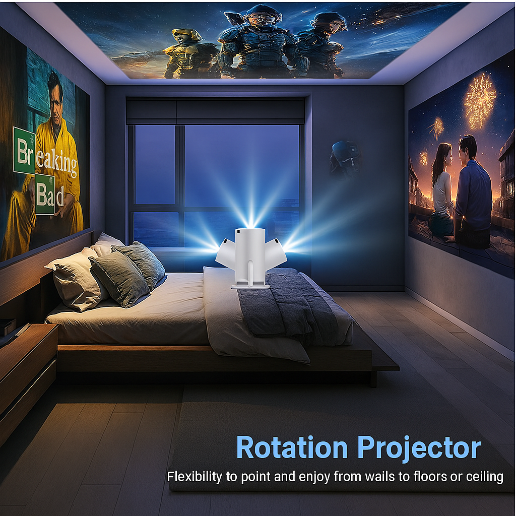 Famicine Mini Projector – 1080P Portable Home Cinema